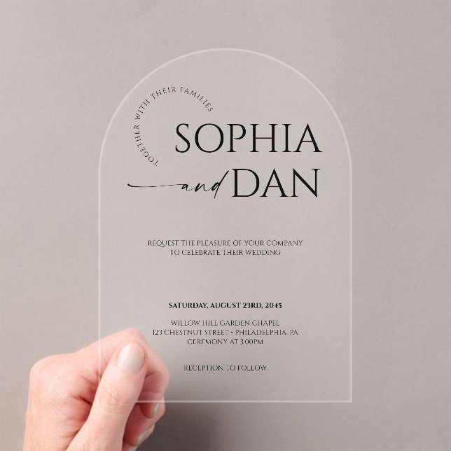 Faire-Part de Mariage en Acrylique Simplement Mini (In situ (ordinateur de poche))