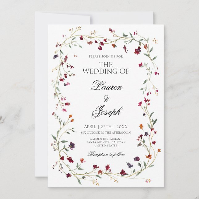 Faire-part de mariage en bijou (Devant)