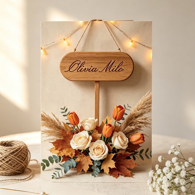 Faire-part de mariage en bois de grange rustique M (Créateur téléchargé)