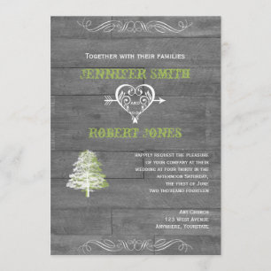 Faire-part de mariage en bois de la grange russe m