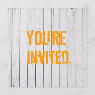 Faire-part de mariage en bois de mur peint par