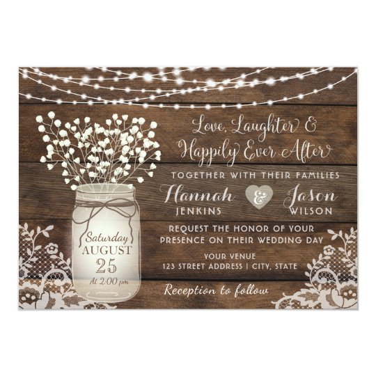 Faire-part de mariage en bois rustique de
