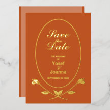 Faire-part de mariage en feuille d'aluminium Save
