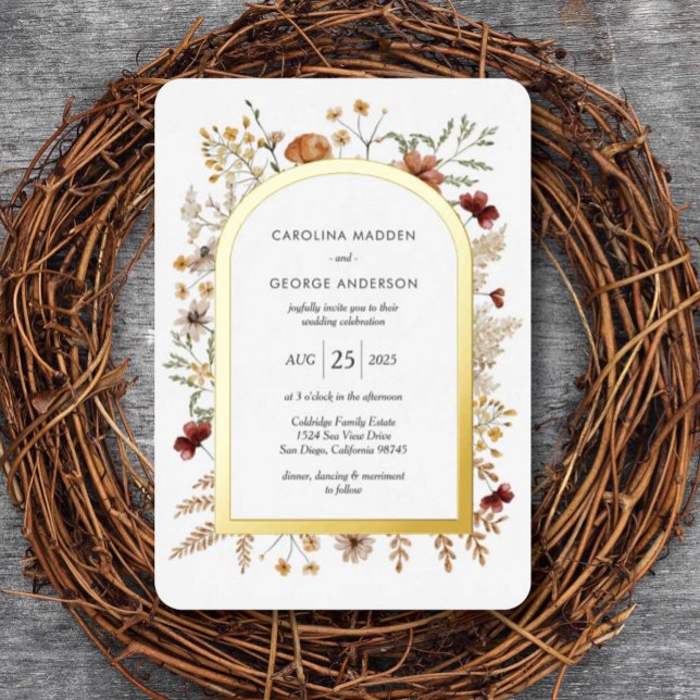 Faire-part de mariage en feuille d'aluminium Sedon (Créateur téléchargé)