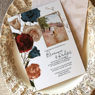 Faire-part de mariage en feuille d'aluminium vert