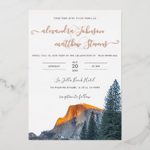 Faire-part de mariage en feuille d'aluminium Yosem