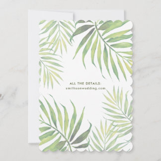 FAIRE-PART DE MARIAGE en feuille de palme d'aquare