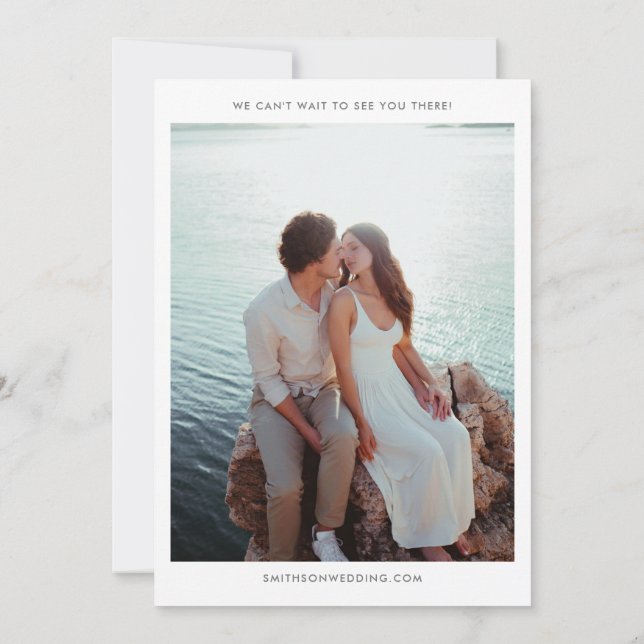 FAIRE-PART DE MARIAGE en feuille de palme d'aquare (Dos)