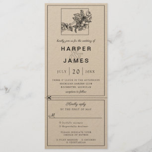 faire-part de mariage en fleurs de cerisiers avec