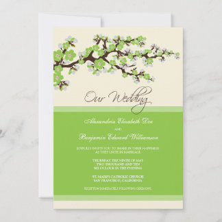 Faire-part de mariage en fleurs de cerisiers (pomm