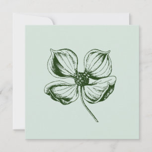 Faire-part de mariage en fleurs de dogwood