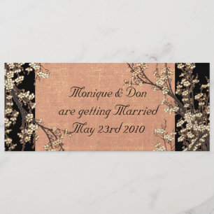 Faire-part de mariage en fleurs de prune