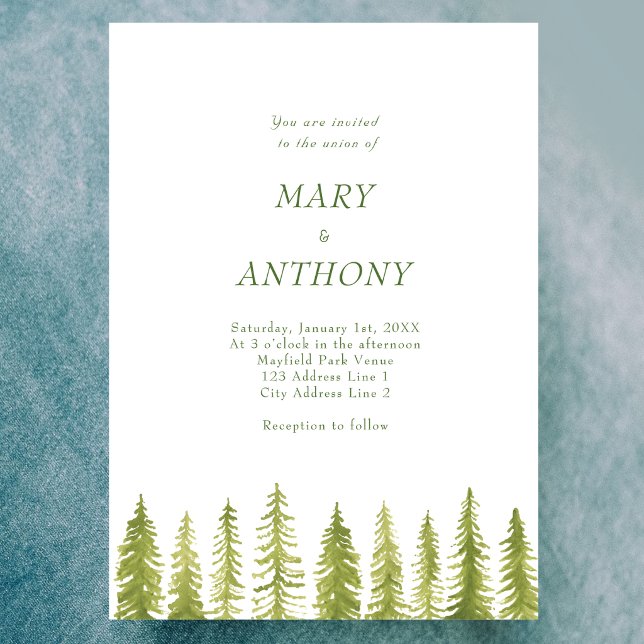 Faire-part de mariage en forêt (Créateur téléchargé)