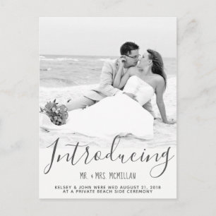 Faire-part de mariage en fuite Photo Carte postale