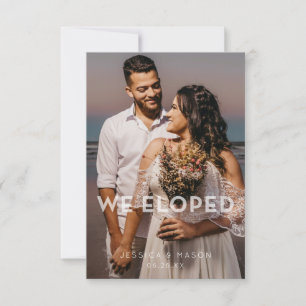 Faire-part de mariage en fuite simple