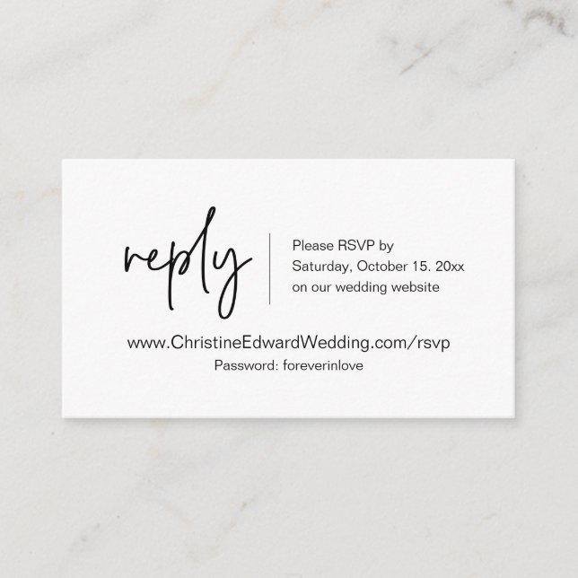 faire-part de mariage en ligne RSVP, carte à thème (Devant)