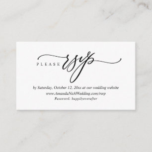 Faire-part de mariage en ligne RSVP, carte de scri