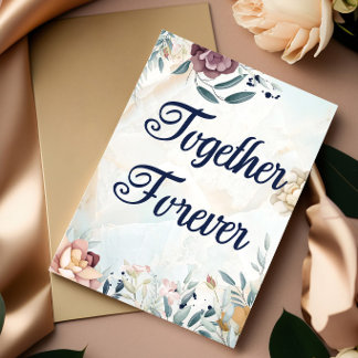 Faire-part de mariage en marbre botanique Ensemble