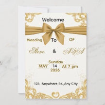 Faire-part de mariage en or doux – Élégance minima