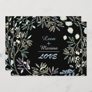 Faire-part de mariage en pastel lunatique de
