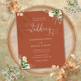 Faire-part de mariage en terre cuite avec verdure