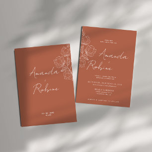 Faire-part de mariage en terre cuite moderne
