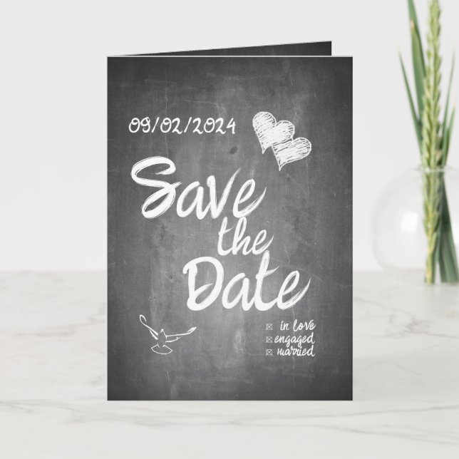 Faire-part de mariage en typographie de tableau no (Devant)