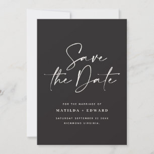 Faire-part de mariage en typographie manuscrite mo
