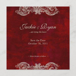 Faire-part de mariage Enregistrer la date Antique 
