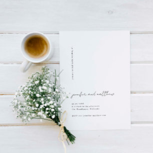 faire-part de mariage épuré simple et minimaliste