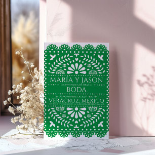 Faire-part de mariage espagnol Boda Papel Picado v
