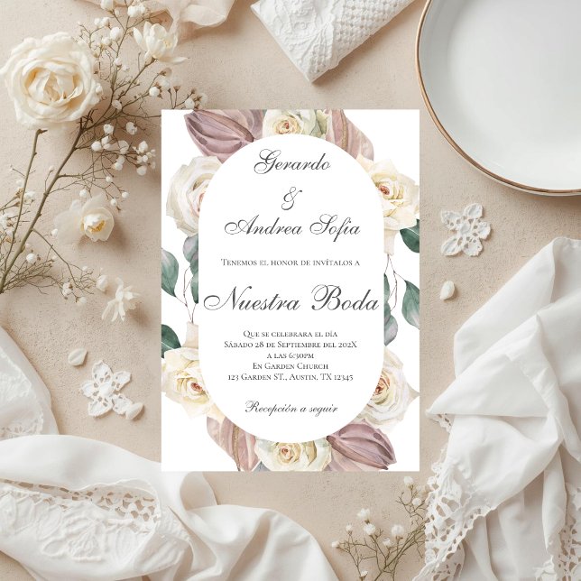 Faire-part de mariage espagnol bohème (Créateur téléchargé)