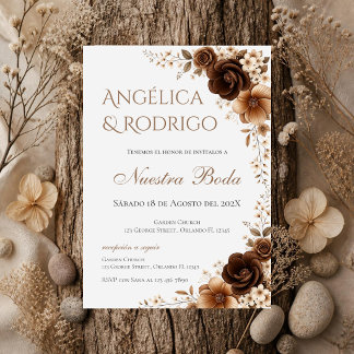 Faire-part de mariage espagnol bohème