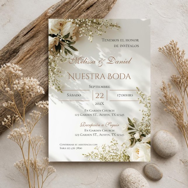 Faire-part de mariage espagnol bohème (Créateur téléchargé)