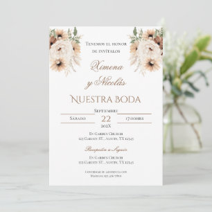 Faire-part de mariage espagnol Boho