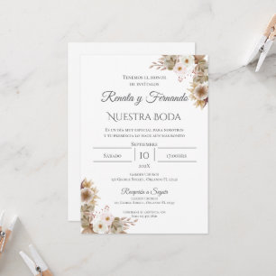Faire-part de mariage espagnol Boho