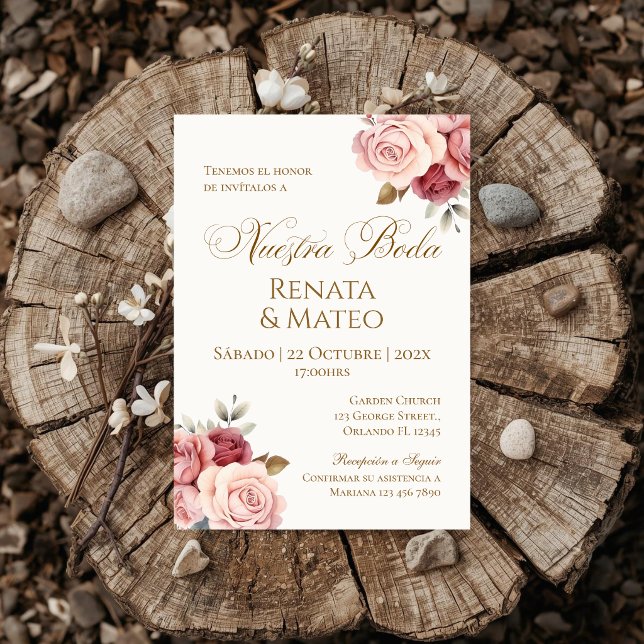 Faire-part de mariage espagnol boho (Créateur téléchargé)