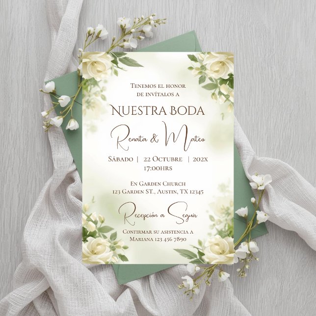 Faire-part de mariage espagnol boho (Créateur téléchargé)