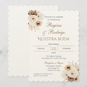 Faire-part de mariage espagnol Boho