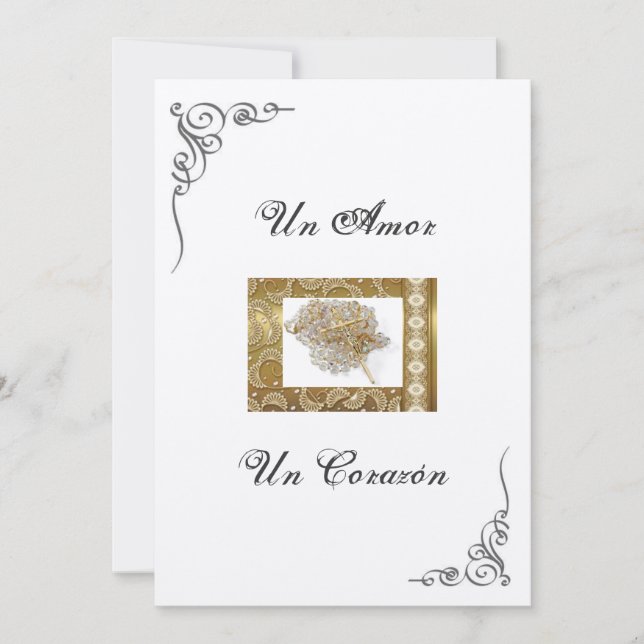 Faire-part de mariage espagnol "Mariage Lasso" (Devant)