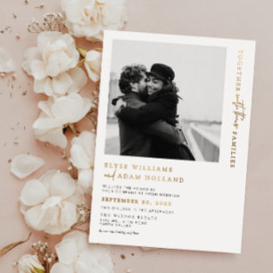 Faire-part de mariage Estelle Photo Gold Foil