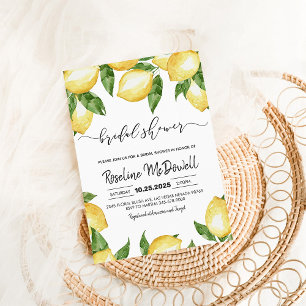 Faire-part de mariage estival au citron et aux agr