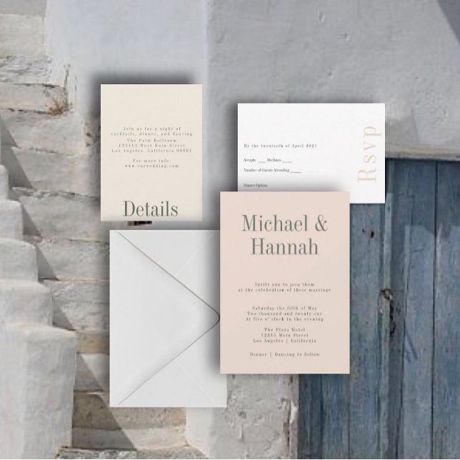 Faire-part de mariage estival industriel (Créateur téléchargé)