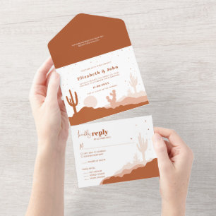 Faire part de mariage et carte de réponse tout-en-