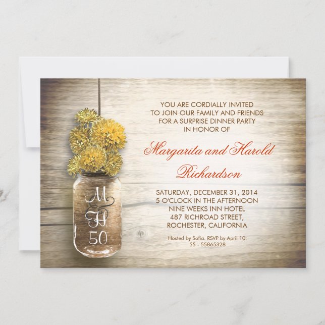 faire-part de mariage et d'anniversaire de mariage (Devant)