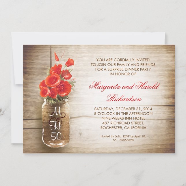 faire-part de mariage et d'anniversaire de mariage (Devant)