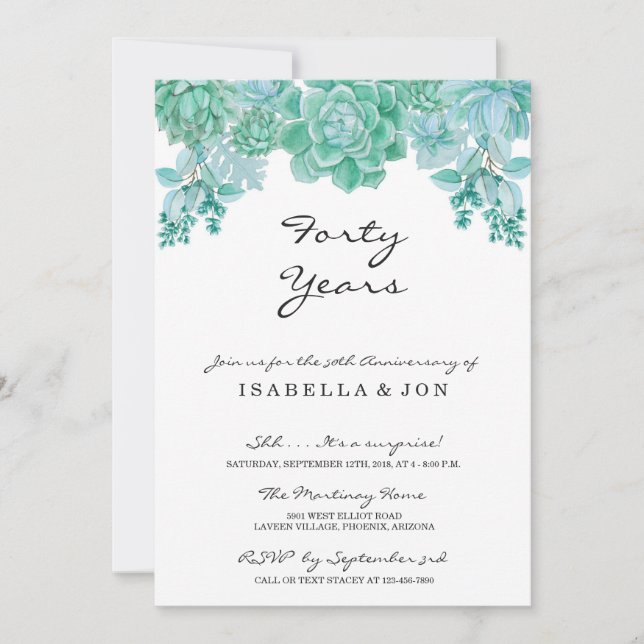 Faire-part de mariage et d'anniversaire de mariage (Devant)