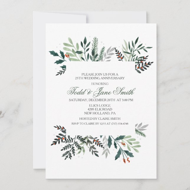 Faire-part de mariage et d'anniversaire de mariage (Devant)