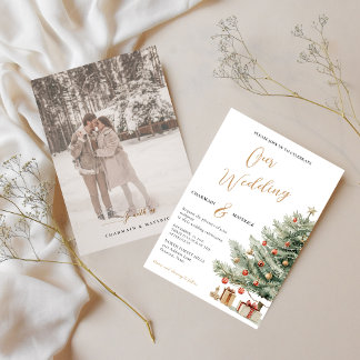 Faire-part de mariage et de vacances d'hiver avec
