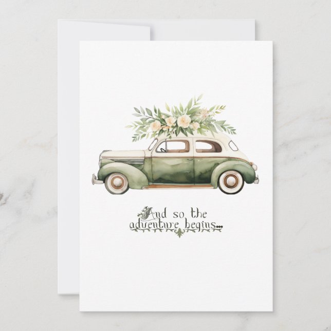 Faire-part de mariage. Et donc l'aventure commence (Devant)